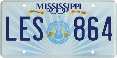 MS license plate LES864