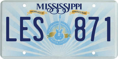 MS license plate LES871