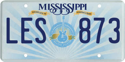 MS license plate LES873