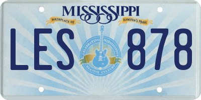 MS license plate LES878