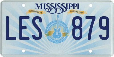 MS license plate LES879