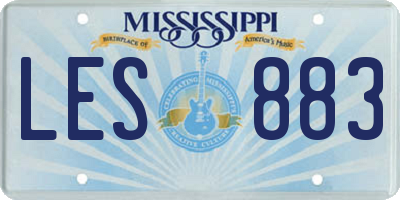MS license plate LES883