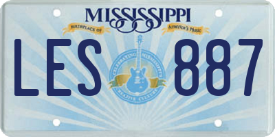 MS license plate LES887