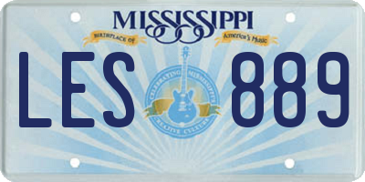 MS license plate LES889