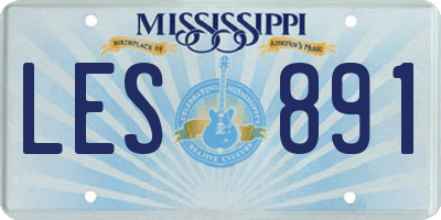 MS license plate LES891