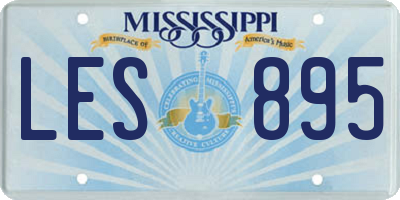 MS license plate LES895