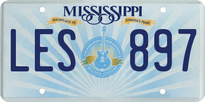 MS license plate LES897