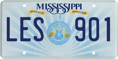 MS license plate LES901