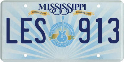MS license plate LES913