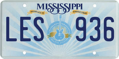 MS license plate LES936