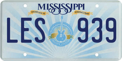 MS license plate LES939