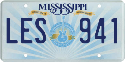 MS license plate LES941