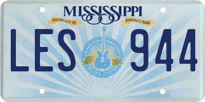 MS license plate LES944