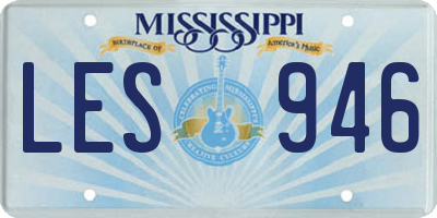 MS license plate LES946