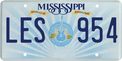 MS license plate LES954