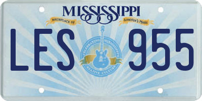 MS license plate LES955