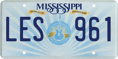 MS license plate LES961
