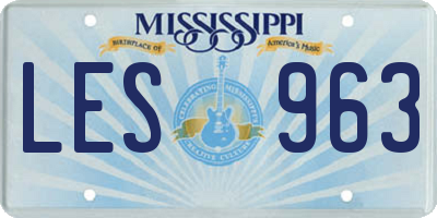 MS license plate LES963