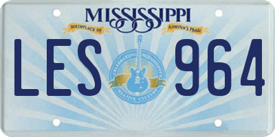 MS license plate LES964