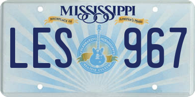 MS license plate LES967