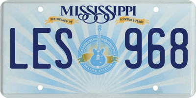 MS license plate LES968