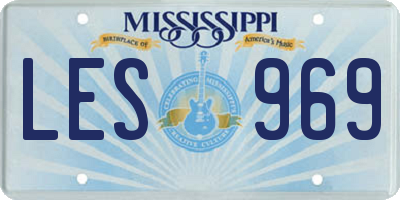 MS license plate LES969
