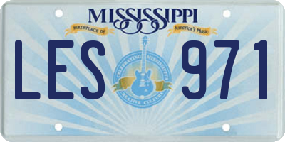MS license plate LES971