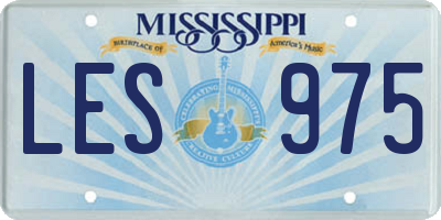 MS license plate LES975