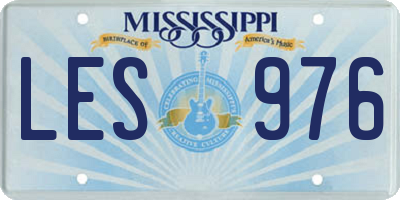 MS license plate LES976