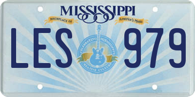 MS license plate LES979