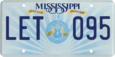 MS license plate LET095