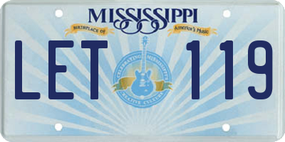 MS license plate LET119