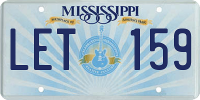 MS license plate LET159