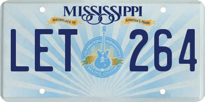 MS license plate LET264
