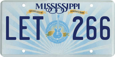 MS license plate LET266