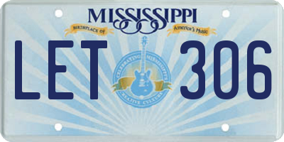 MS license plate LET306