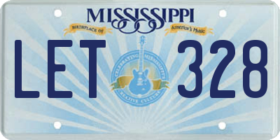 MS license plate LET328