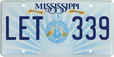 MS license plate LET339