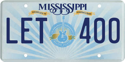 MS license plate LET400