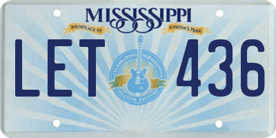 MS license plate LET436