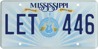 MS license plate LET446