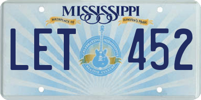 MS license plate LET452