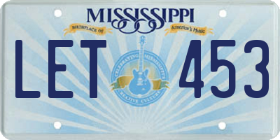 MS license plate LET453