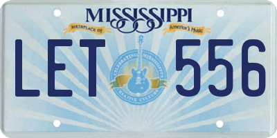 MS license plate LET556