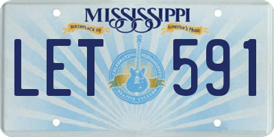 MS license plate LET591