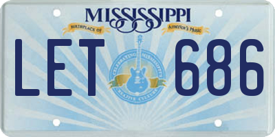 MS license plate LET686