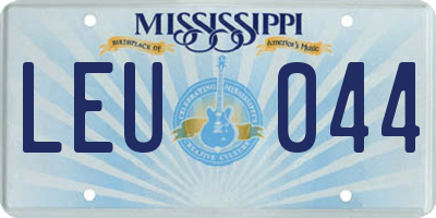 MS license plate LEU044