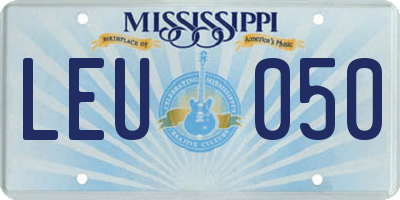 MS license plate LEU050