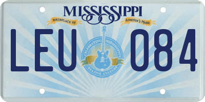 MS license plate LEU084