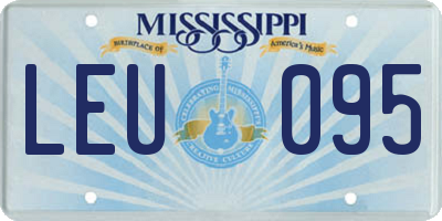 MS license plate LEU095
